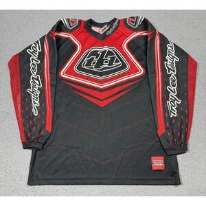 VTG Troy Lee Designs Jersey Mens XL Black Red Long Sleeve Moto Racing USA